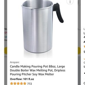 Candle wax pouring pot